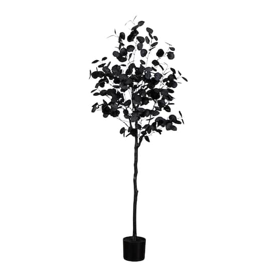 5Ft Artificial Halloween Black Eucalyptus Tree By Nearly Natural | 24" x 24" x 60" | Michaels®